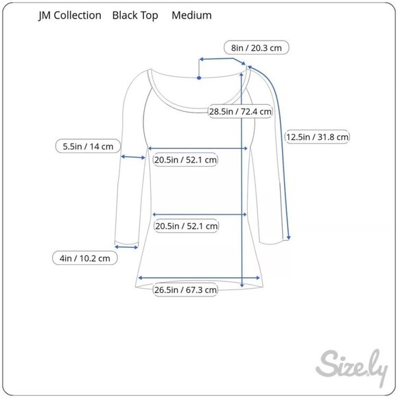 JM Collection Black Top Lattice Sleeve Detail Medium NWT $54.50 - Picture 2 of 7